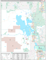 Salt Lake City Metro Area Wall Map Premium Style 2024